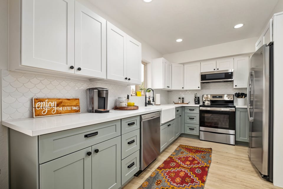 Fully stocked kitchen 