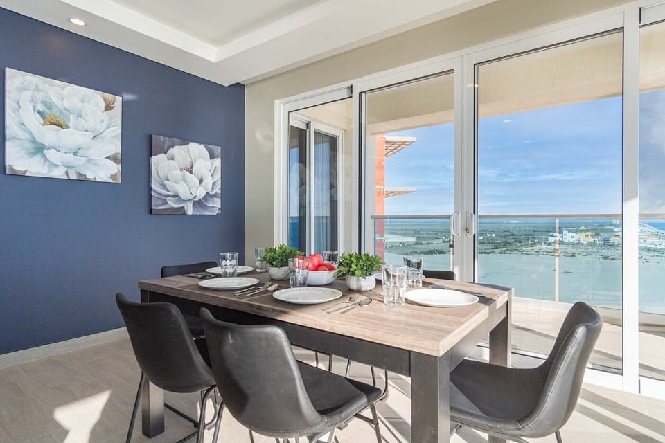 Dining table with fabulous views