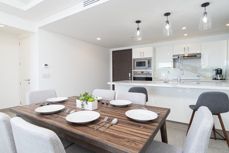 The dining table