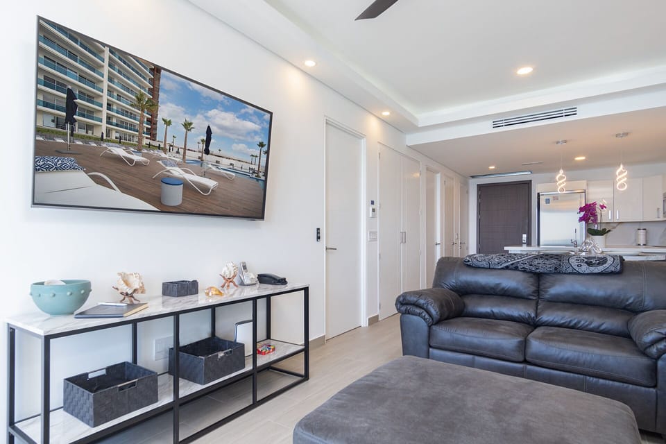 Large TV in the living room