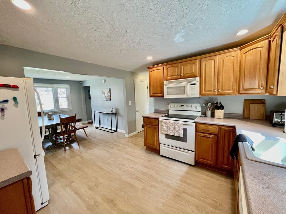 Mudroom enters into the kitchen.