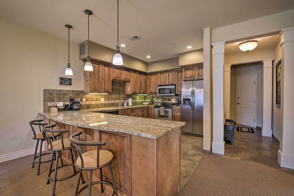 Kitchen | 3-Person Breakfast Bar | Basic Cooking Essentials | Crockpot
