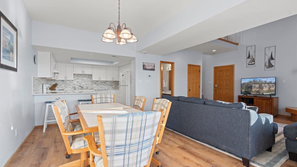 Dining area and kitchen