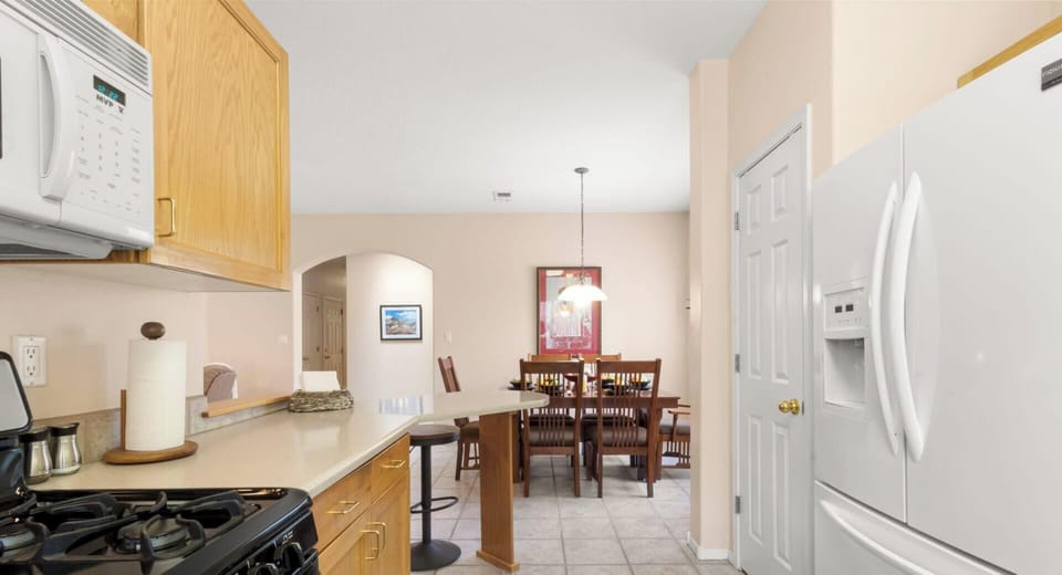 Kitchen with nearby dining area
