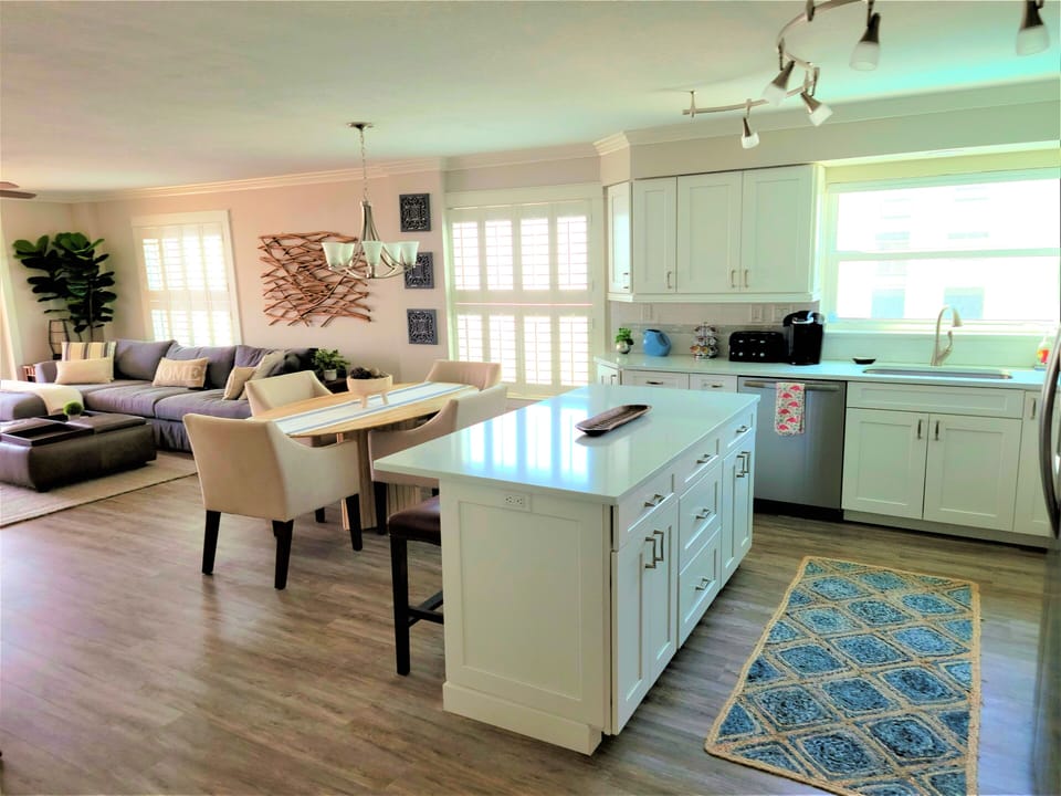 Cottage style Plantation Shutters and trim throughout main room and bedrooms.