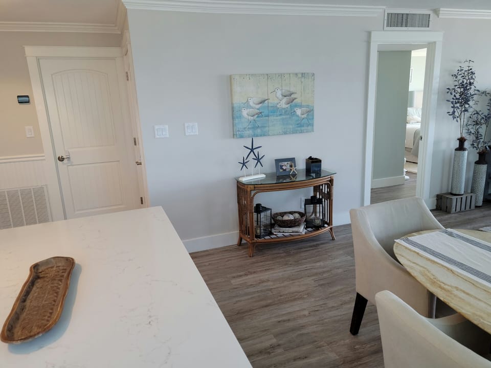 View of interior from the kitchen.