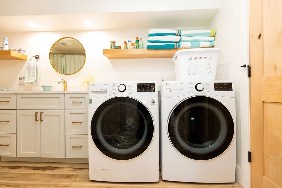 full size washer and dryer for your use 