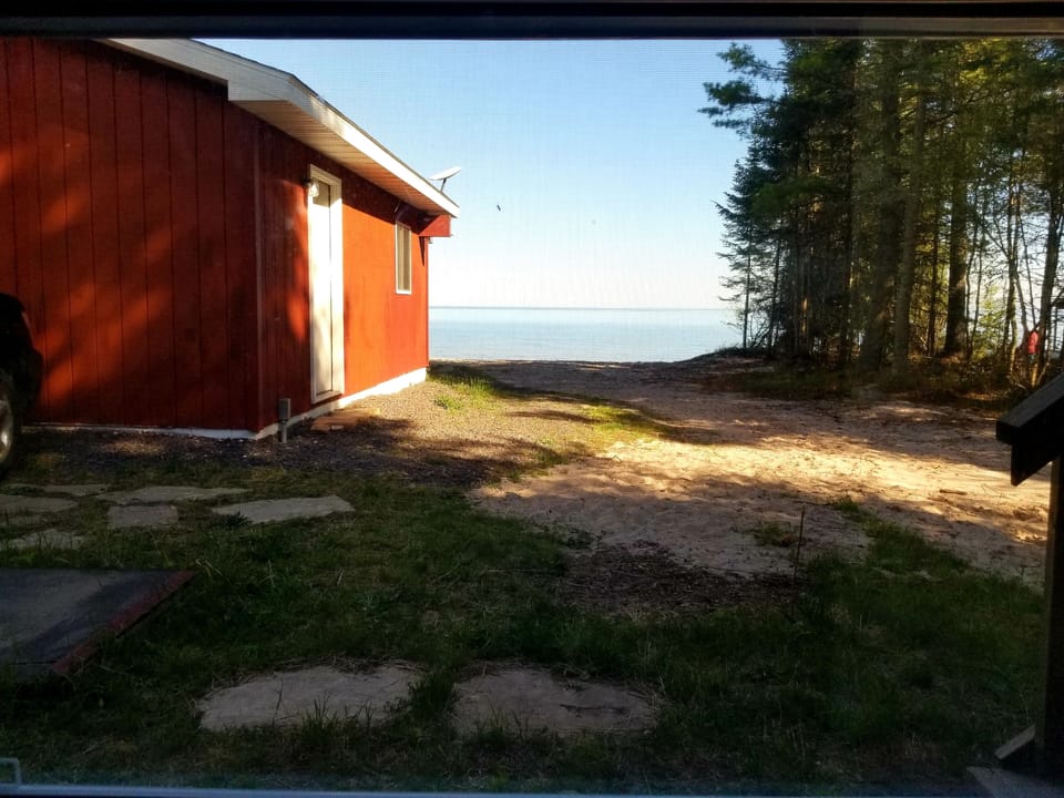 Garage on the left