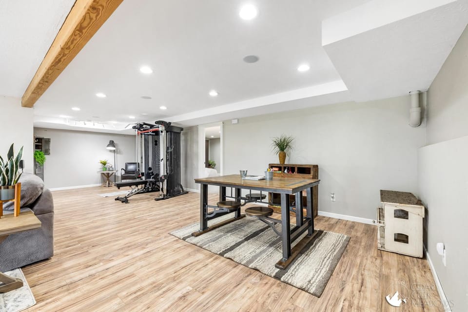 downstairs rec area