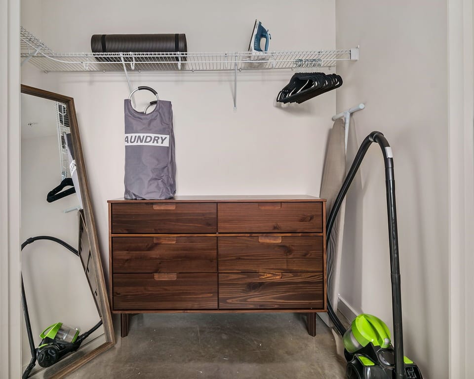 Settle in and stay organized with the roomy walk-in closet.