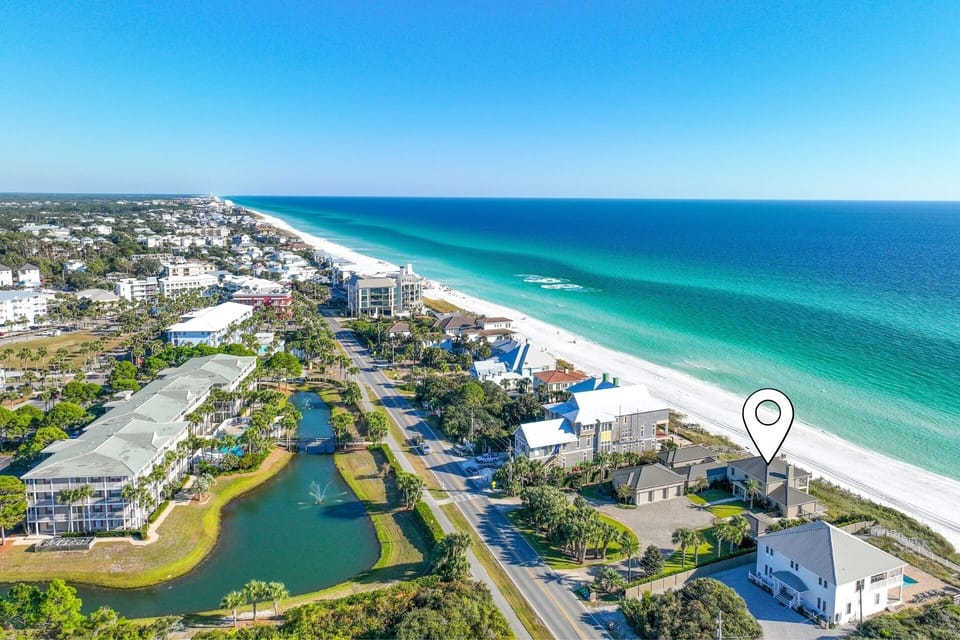 Serenity Blue in Dune Allen Beach- Aerial Shot