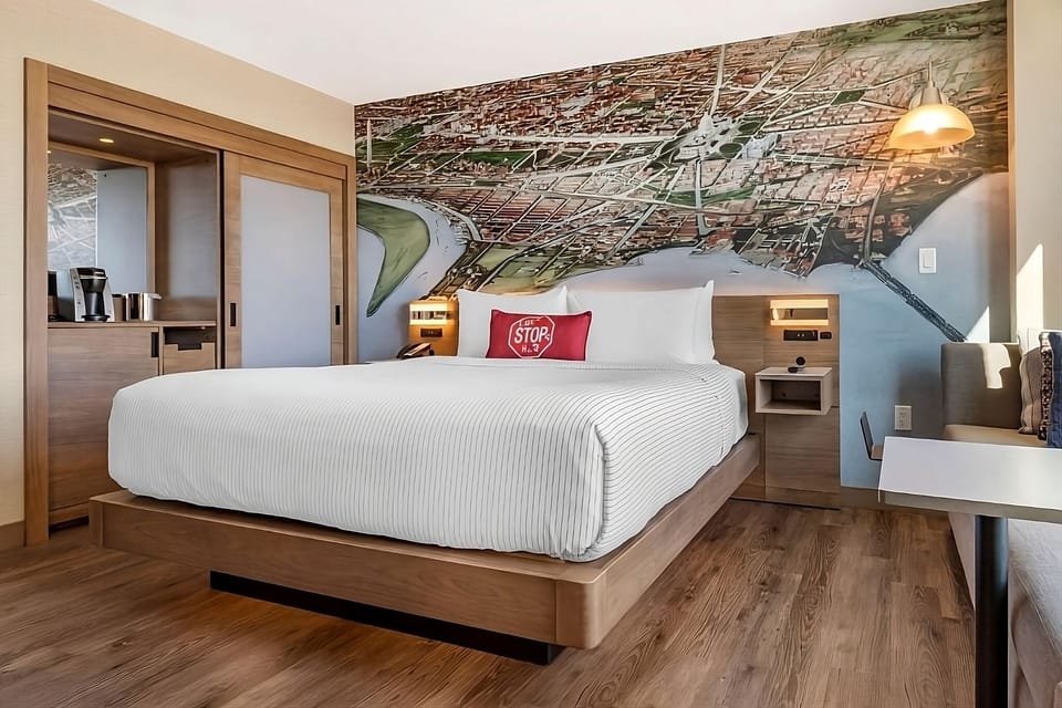 Start slow with in-room coffee and a serene sleep space.