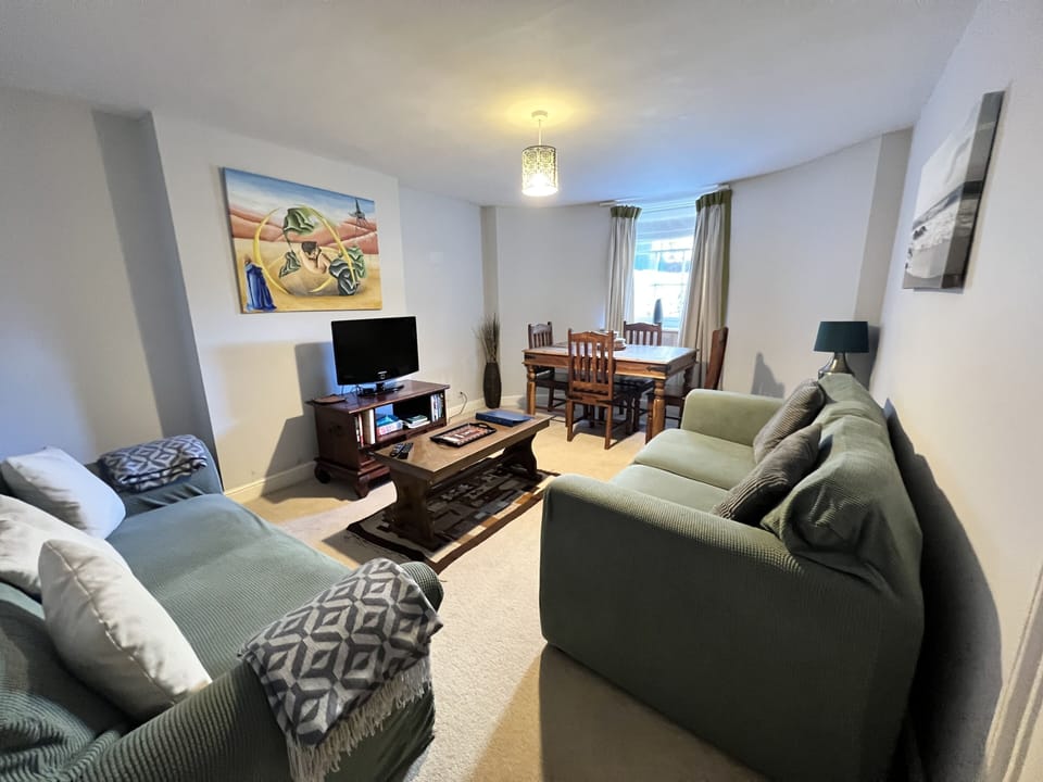 The lounge and dining area in our holiday home in Ryde, Isle of Wight.