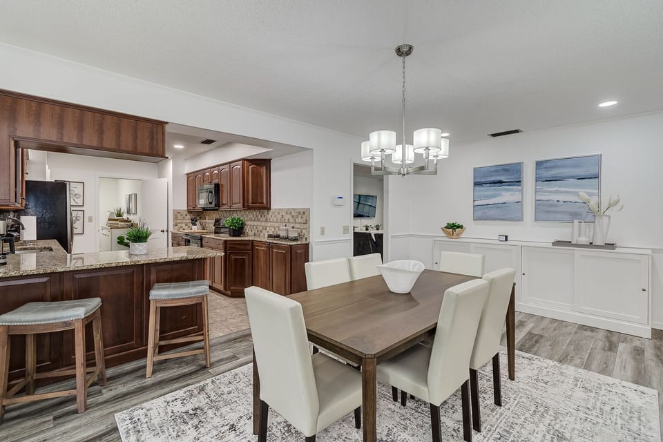 Kitchen and dining area