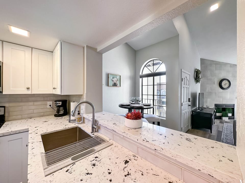 living area view from kitchen