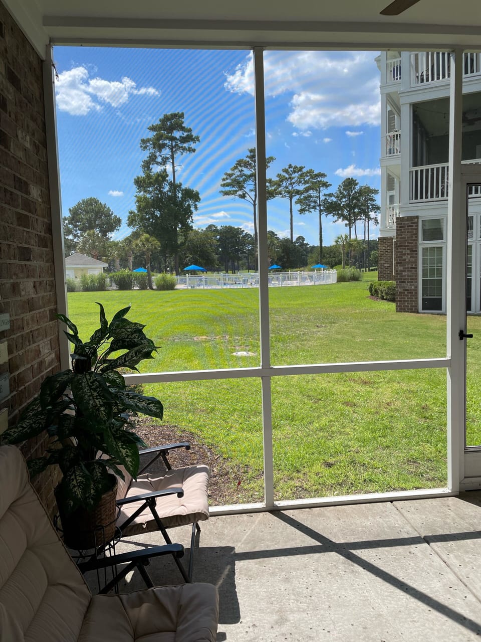Screened Porch with Pool View