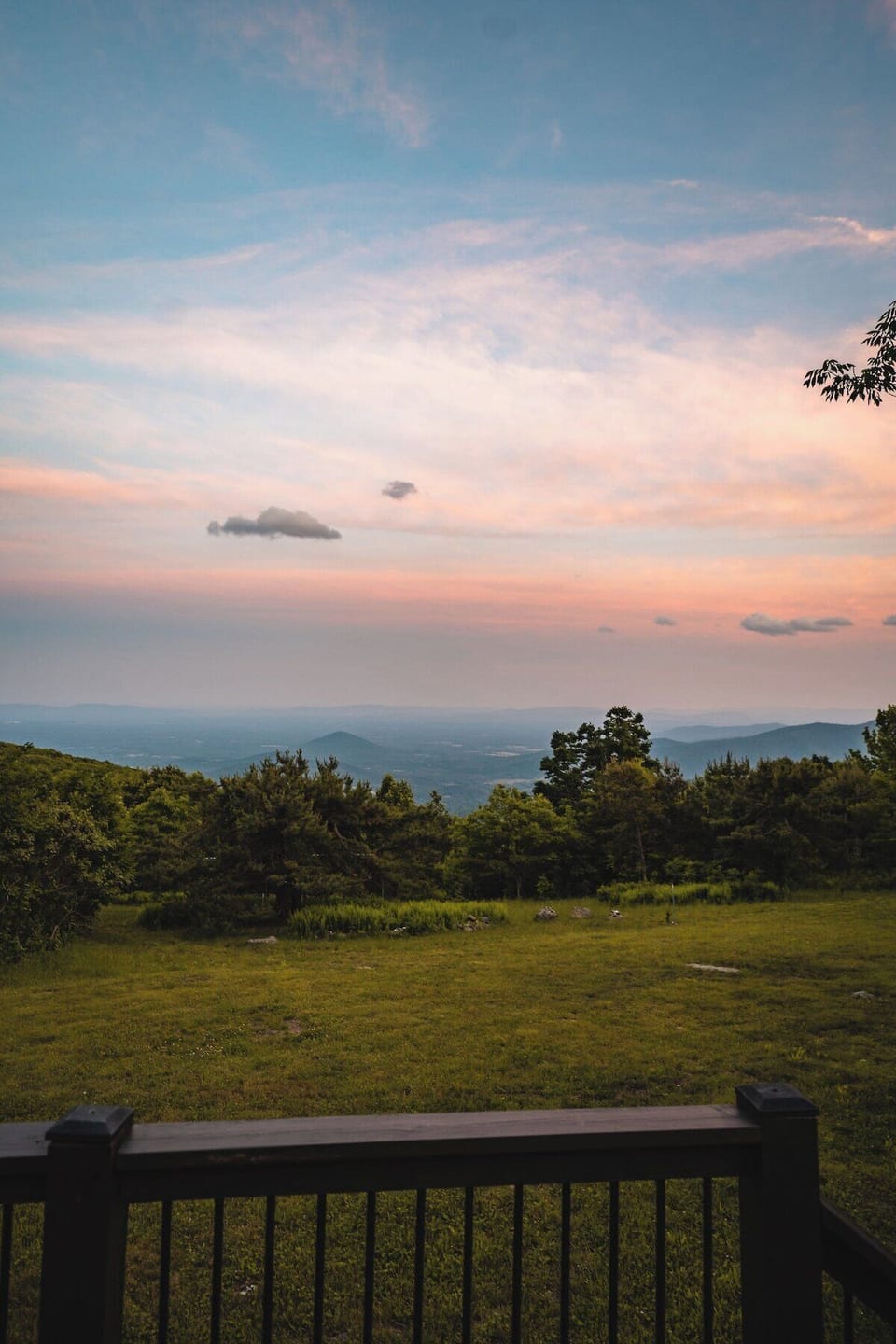 Sunset view from deck