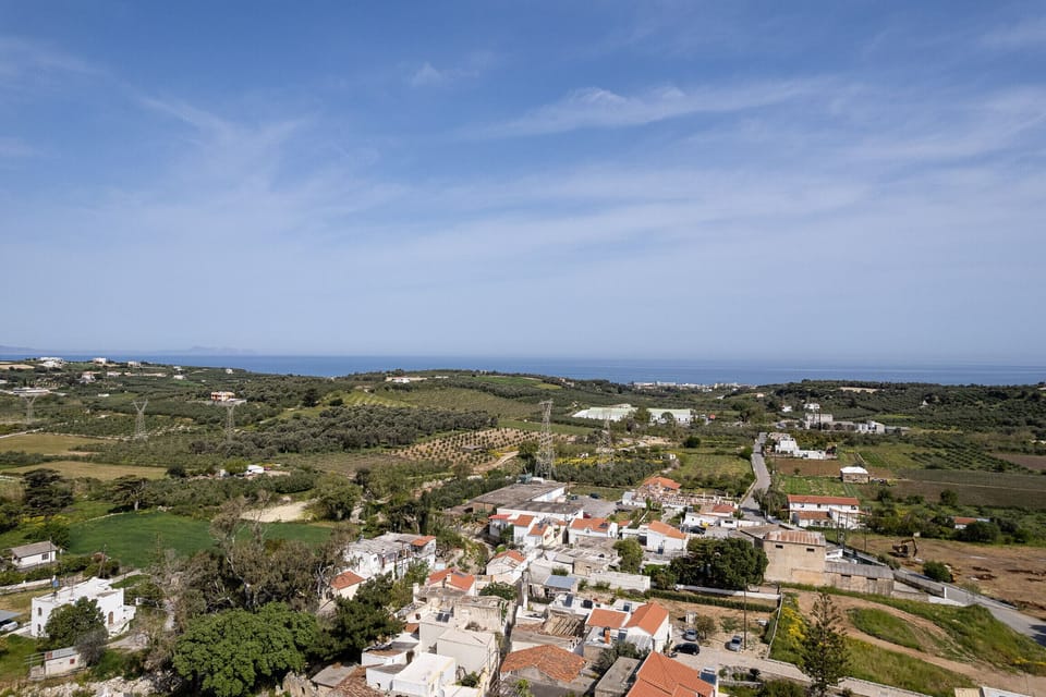 Aerial View of Pigi Village, Rustic village close to the sea