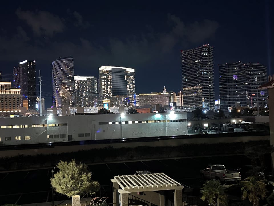 Nighttime view from balcony