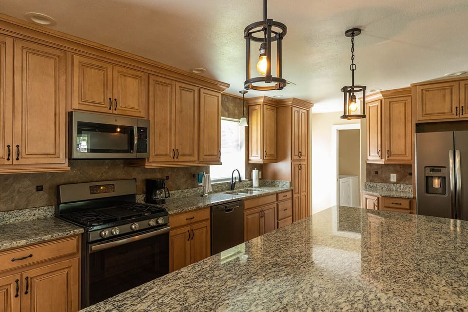 Large kitchen to cook meals 