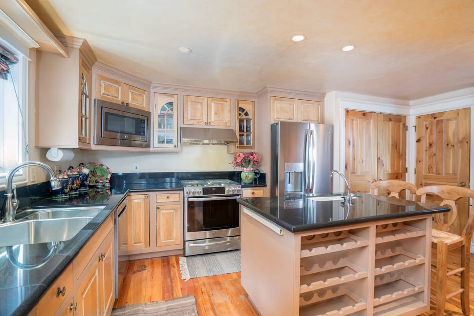 Spacious kitchen.