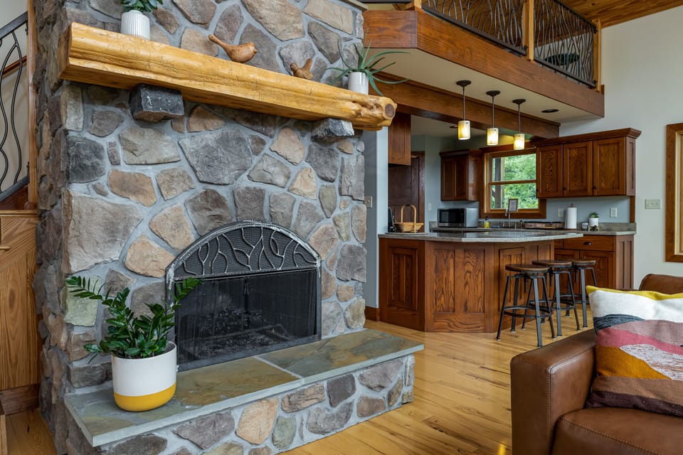 Stone Fireplace