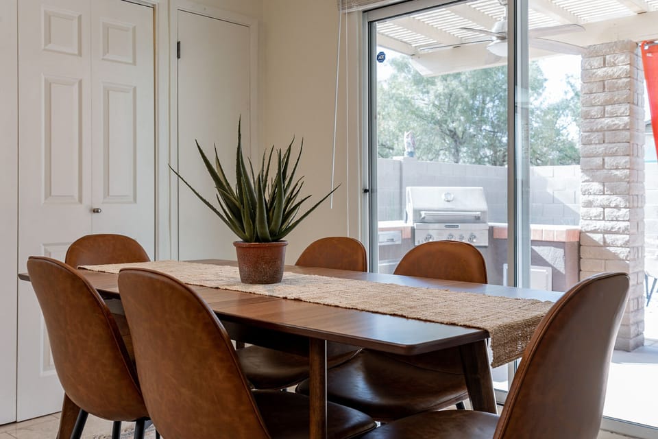 Big table for a large family.