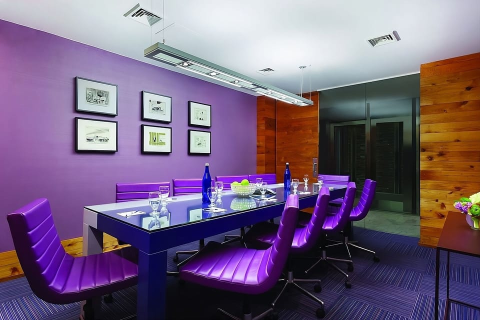 Host stylish dinners and meetings in a bold, modern space.