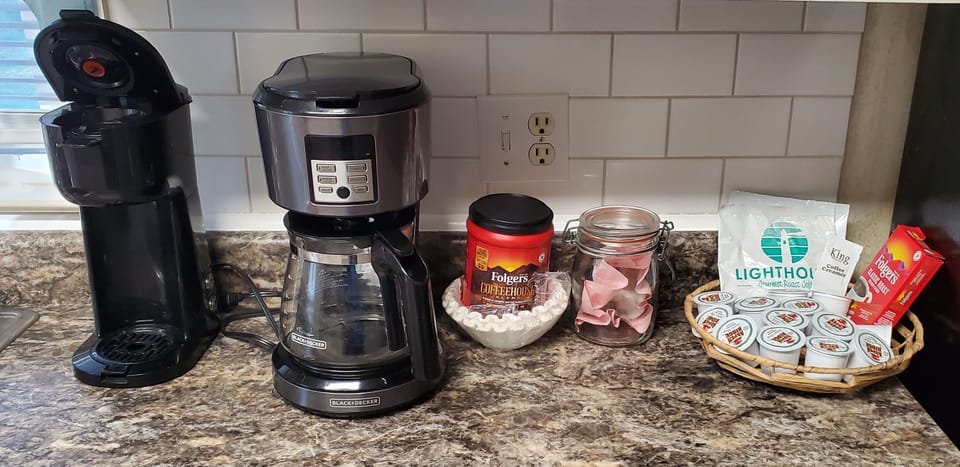 Plenty of coffee to keep you going. 