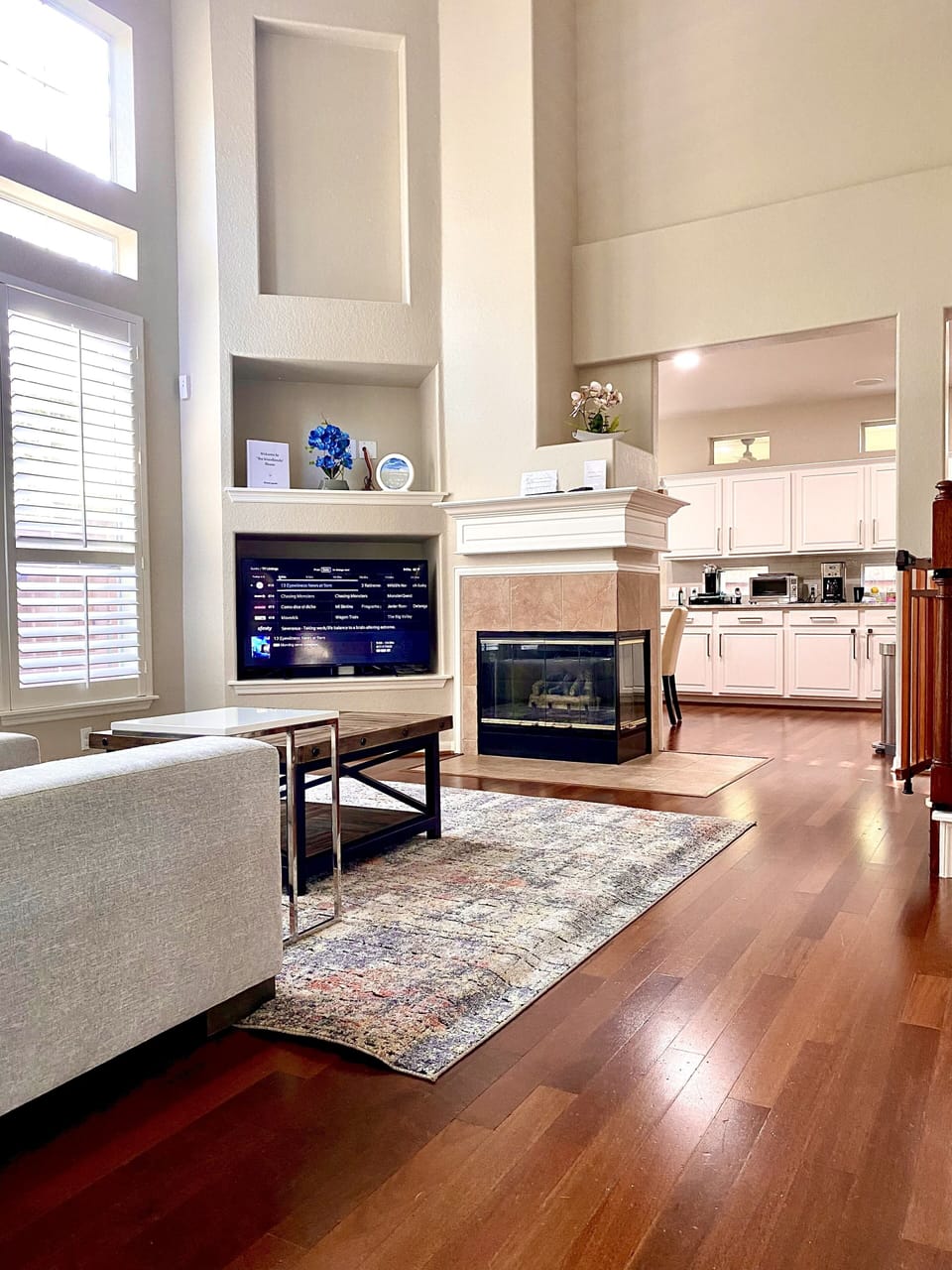 Living room- high ceiling
