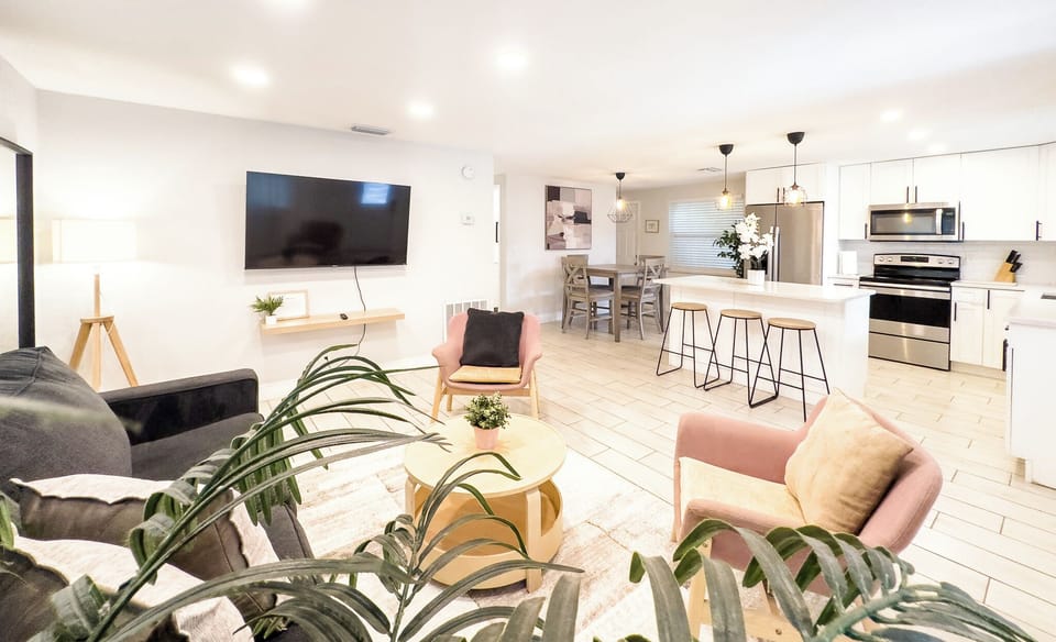 Open kitchen and living space for easy gatherings