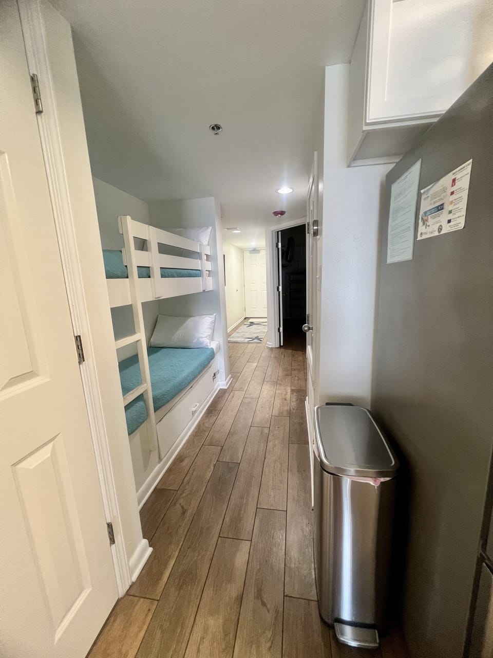 Single bunk and hallway