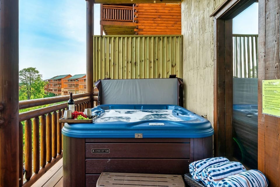 Indulge in a long soak in the hot tub!