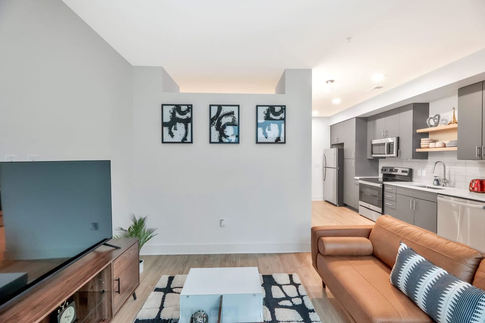 View of Kitchen from Living Room Area