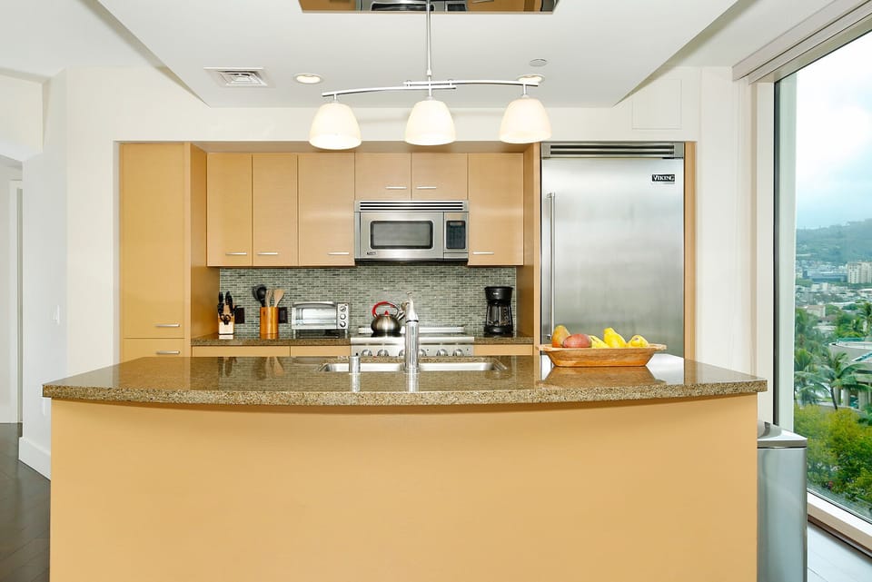Full Kitchen with Top-of-the-Line Stainless Steel Appliances