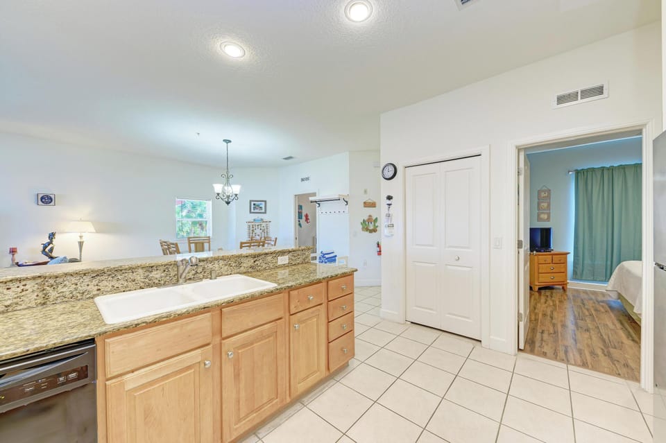 Your fully-equipped kitchen features granite counters and modern appliances, perfect for preparing meals during your stay.