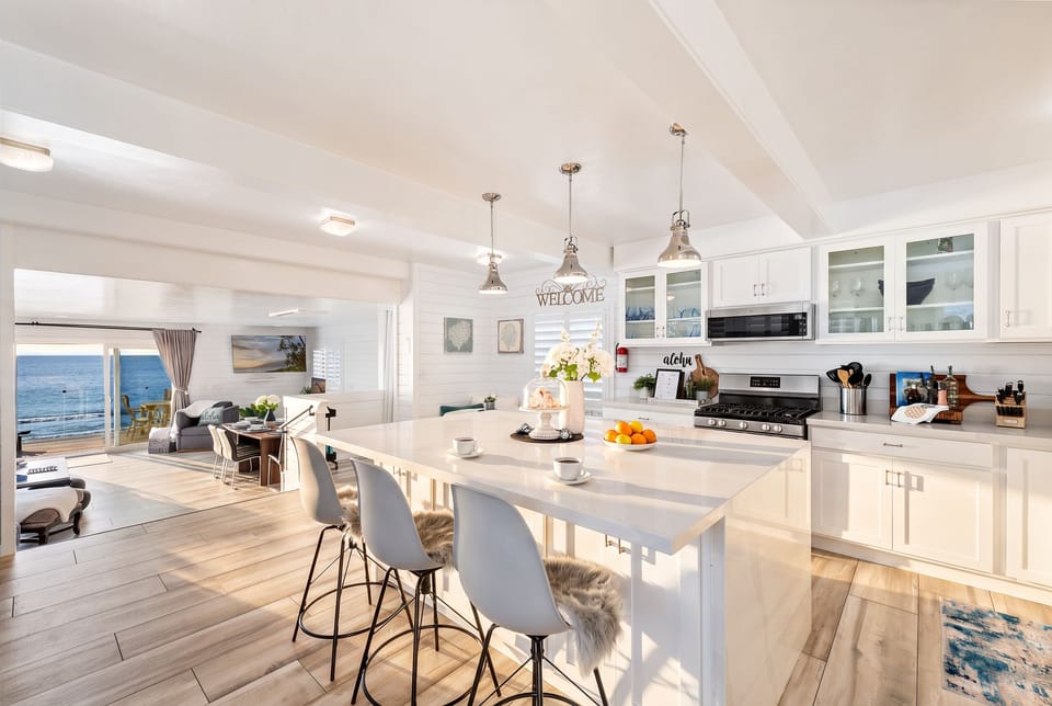Kitchen with island and lots of room to spread out