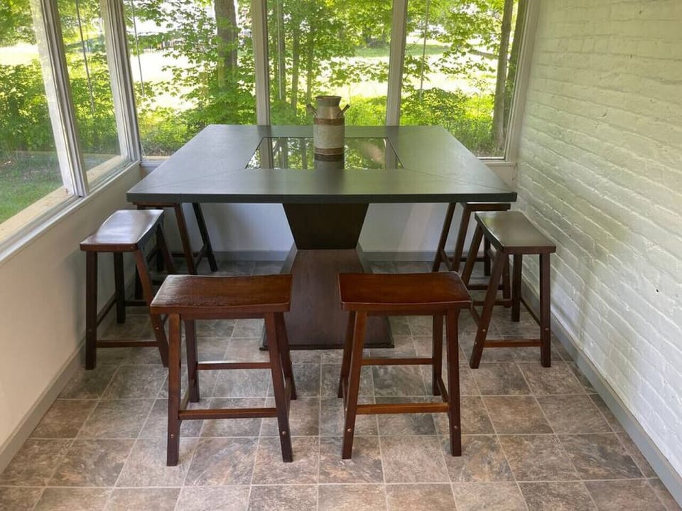 Relax on the covered porch