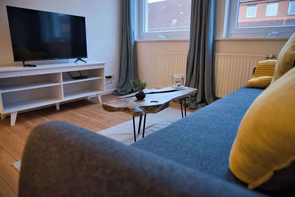 Der Blick über das bequeme Sofa