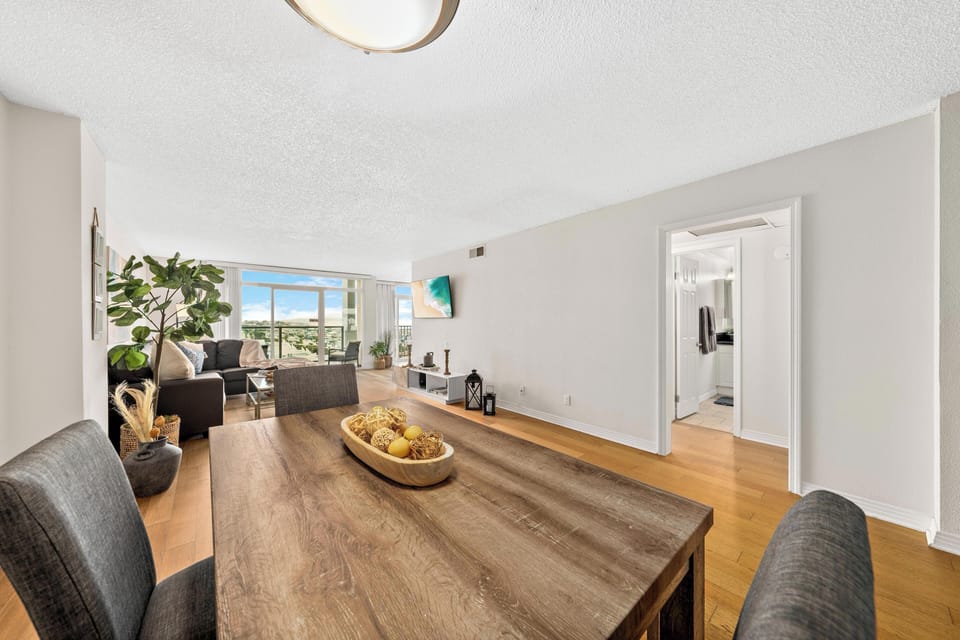 Stylish dining space with seating for four—perfect for meals & memories!