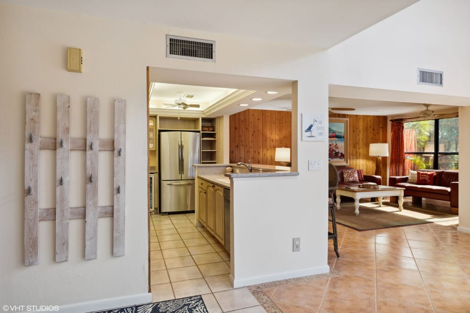 Enter to the kitchen and living room/dining room