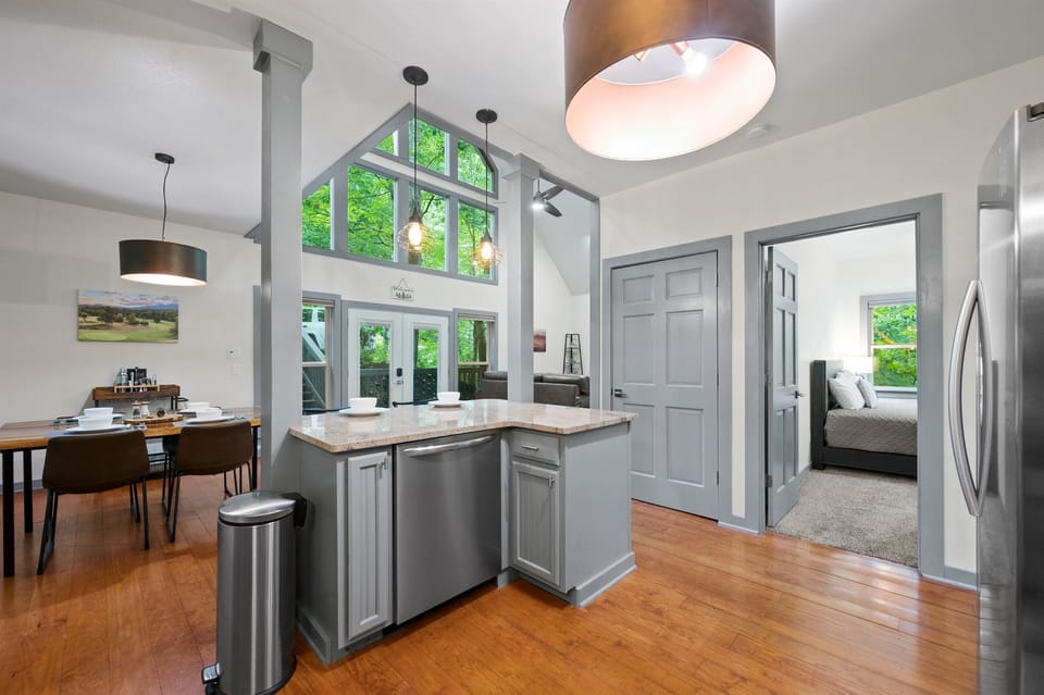 This kitchen is perfect for hosting due to it's open floor plan!