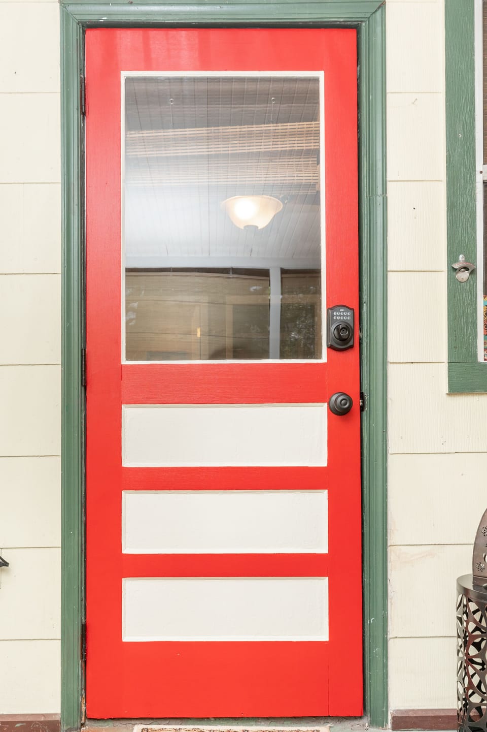 Front door to cottage