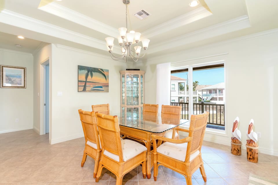 Dinning area is upstairs with easy access to the balcony.