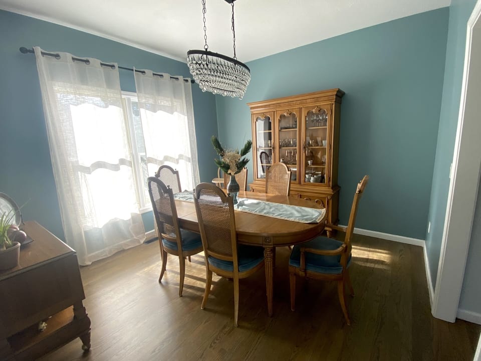 Dining room off of the kitchen 