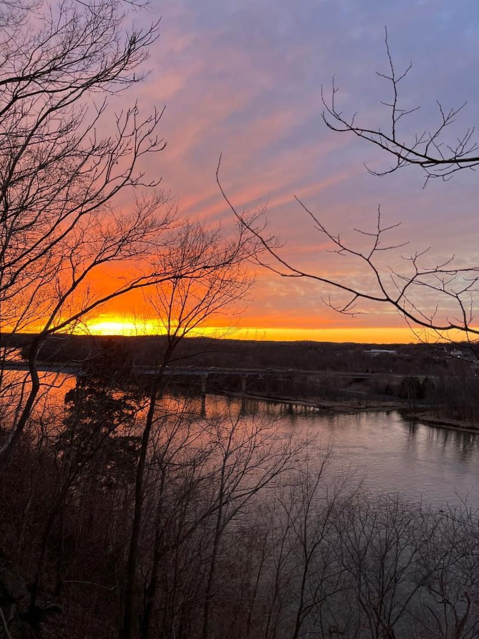 Sunset from the back yard