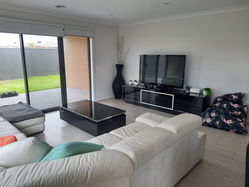 Lounge area with smart TV 
Connected to internet and access to Netflix & Disney
