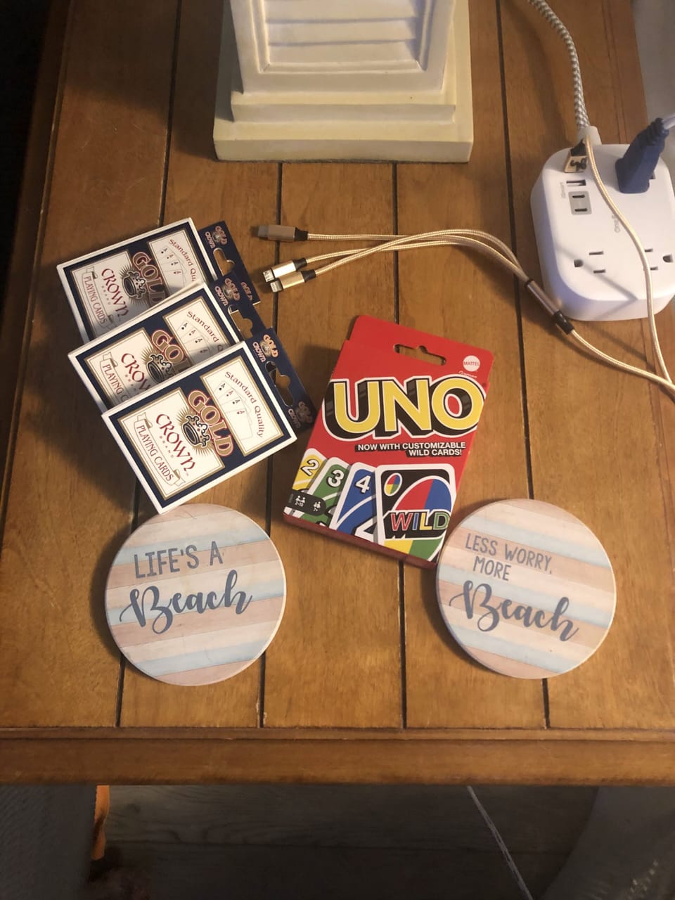 Card Games available & 1 of 6 tech locations - each has 2 USB, 2 USB-C & 3 outl