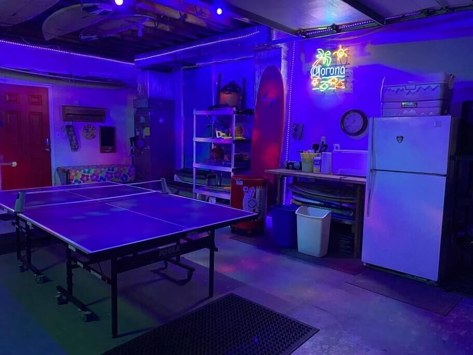 Awesome lighting of your choosing, a disco ball, 2nd full size refrigerator and beach gear.