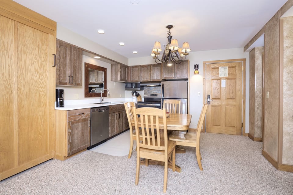 Dining area and kitchen